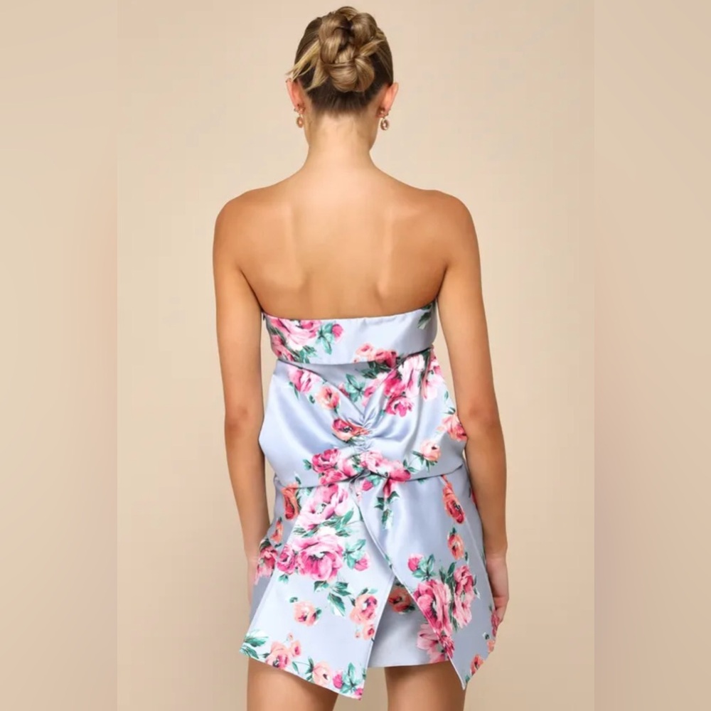 Floral Strapless Dress